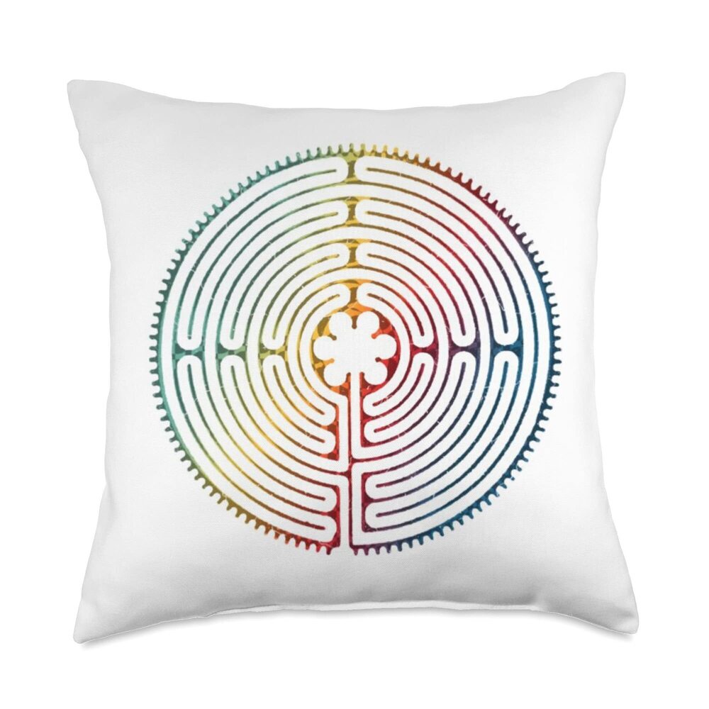 6798 Chartres Labyrinth Throw Pillow